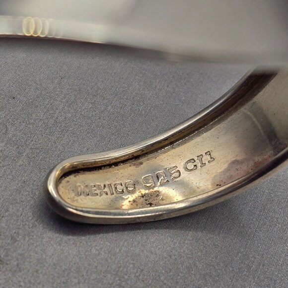 VTG Caravantes Sterling Silver Wave Cuff Bracelet 7" Signed C11 Mexico 1980s - Picture 5 of 10